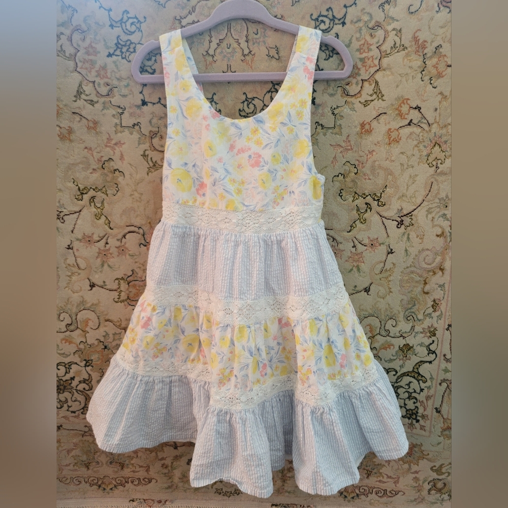 Tommy Bahama Multicolor Floral Blue And White Dress